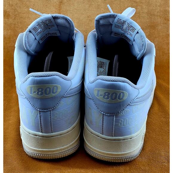 Nike Air Force 1 07 PRM Toll Free 1-800 White Grey CJ1631-100 Men\'s Sz 12.5 main image 3